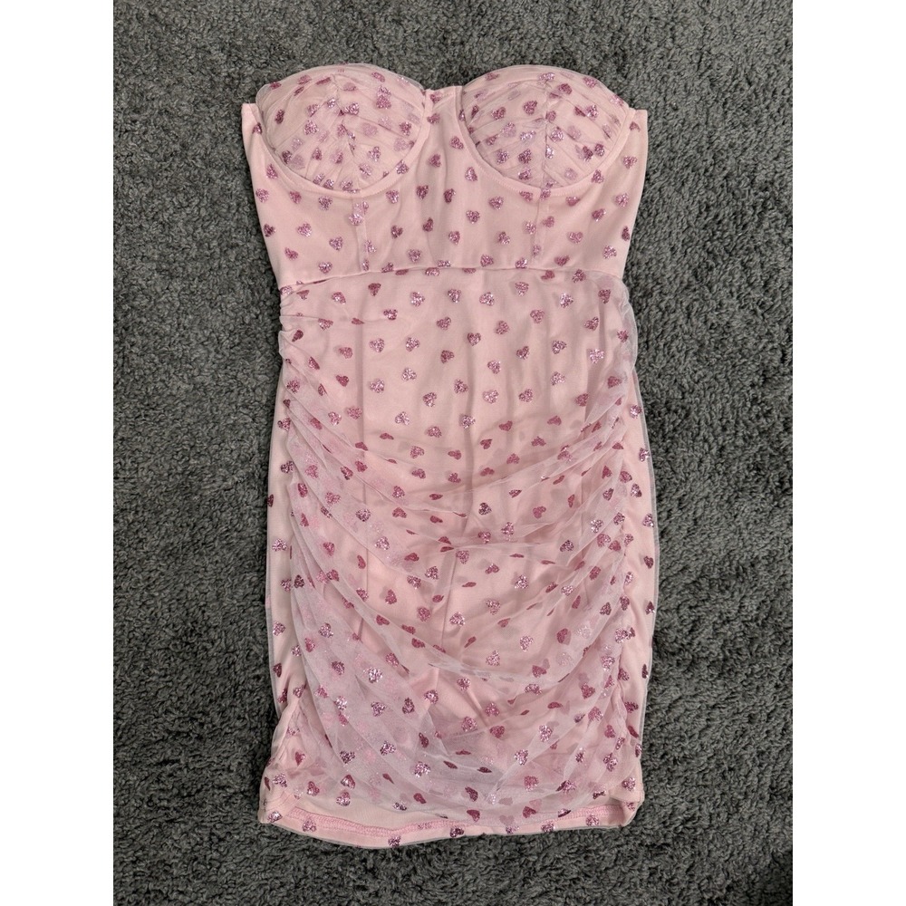 Superdown Sz S Glitter Sparkle Barbie Preppy Mini Dress Event Party Wedding